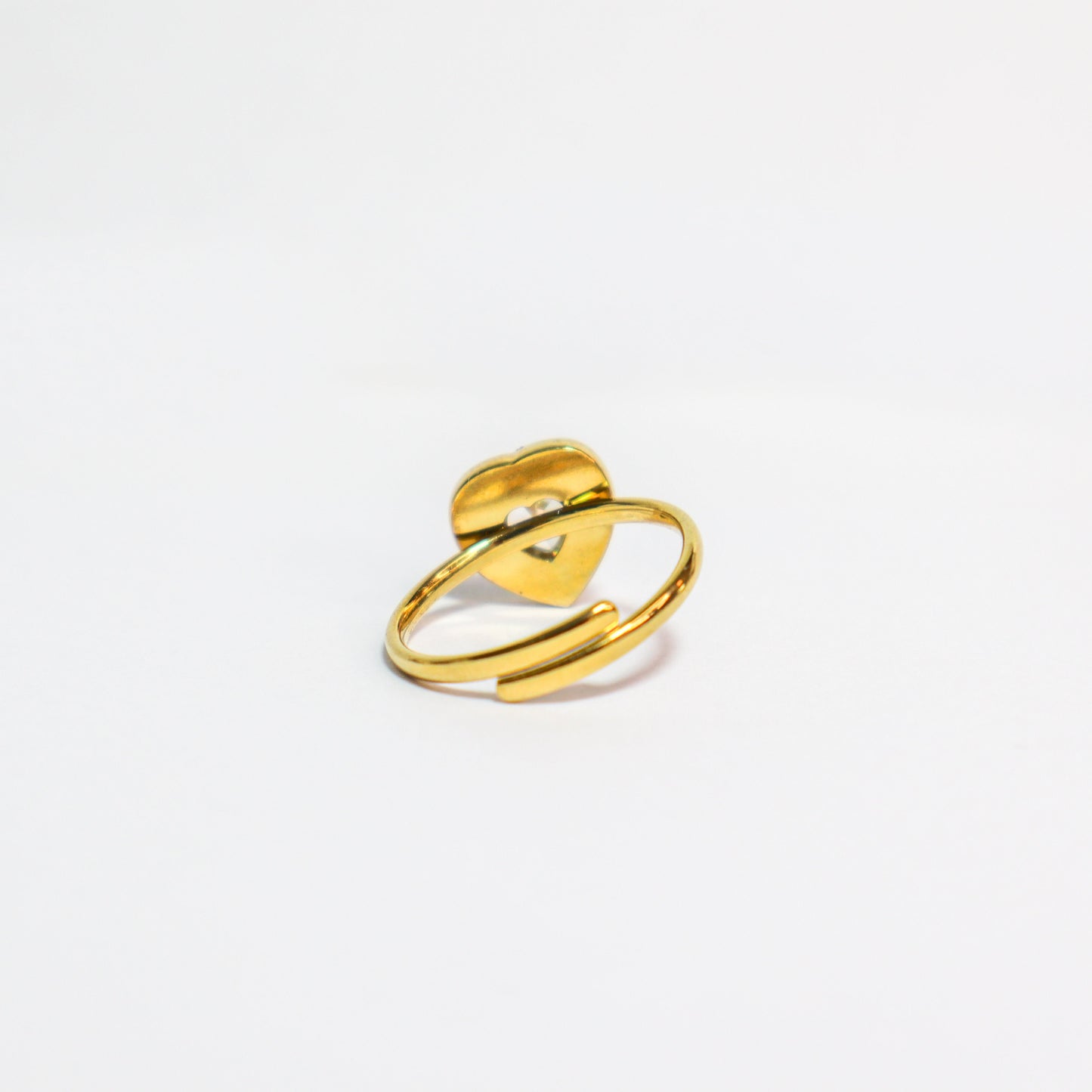 Diamanten hartjes ring, goud