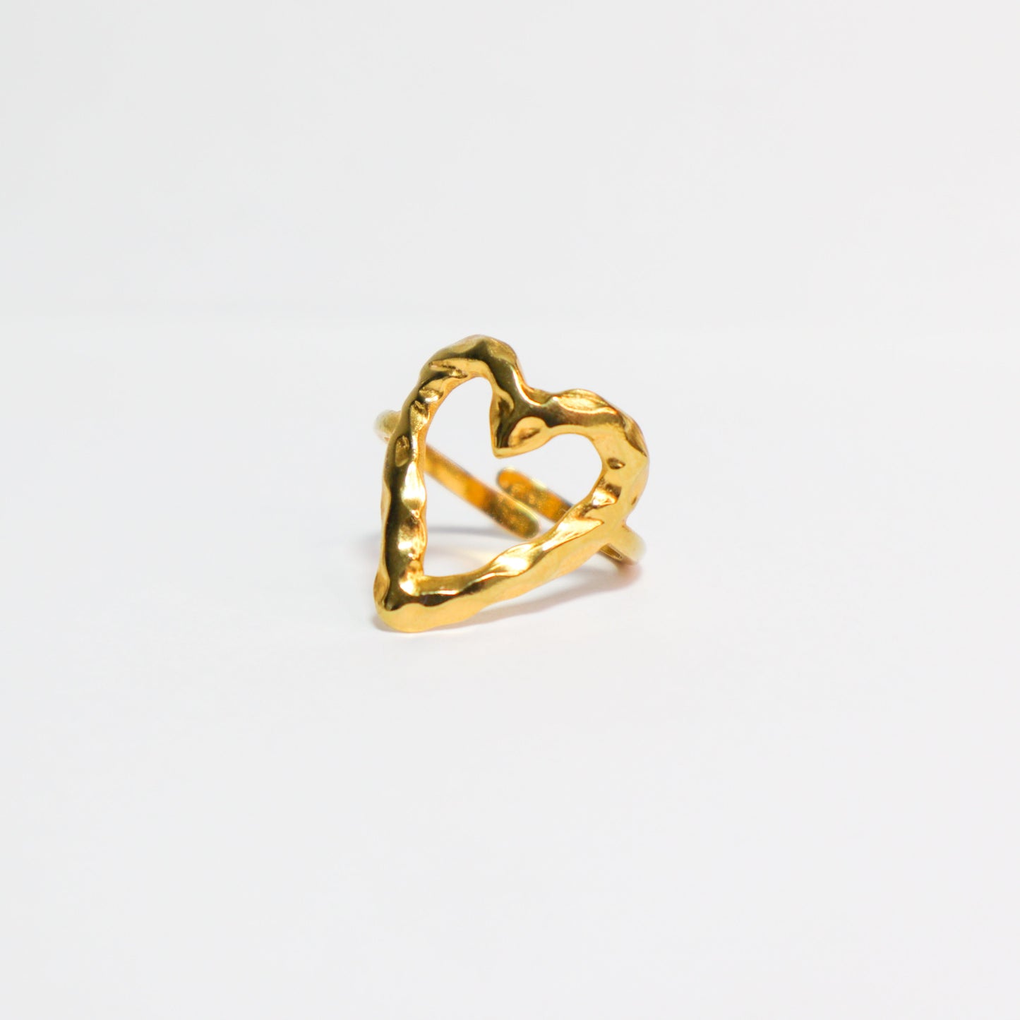 vintage hartjes ring, goud