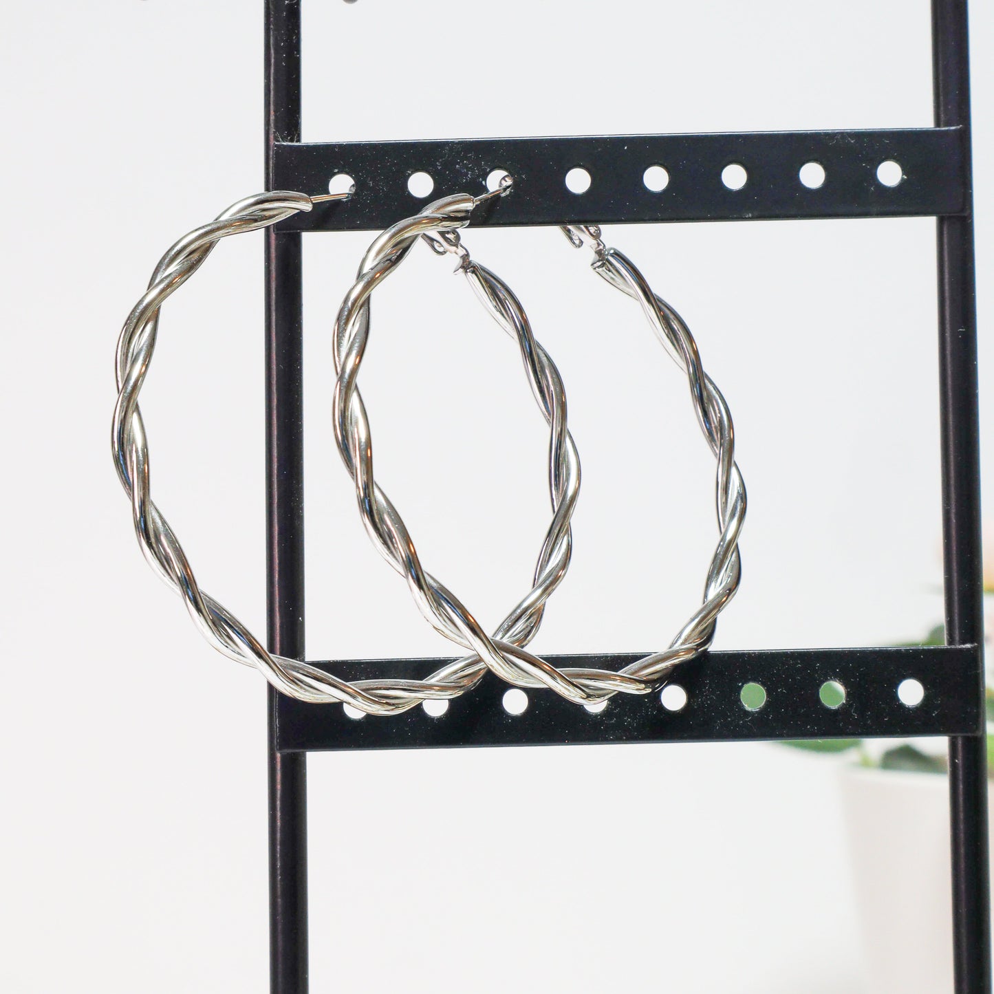 Twisted hoop oorbellen