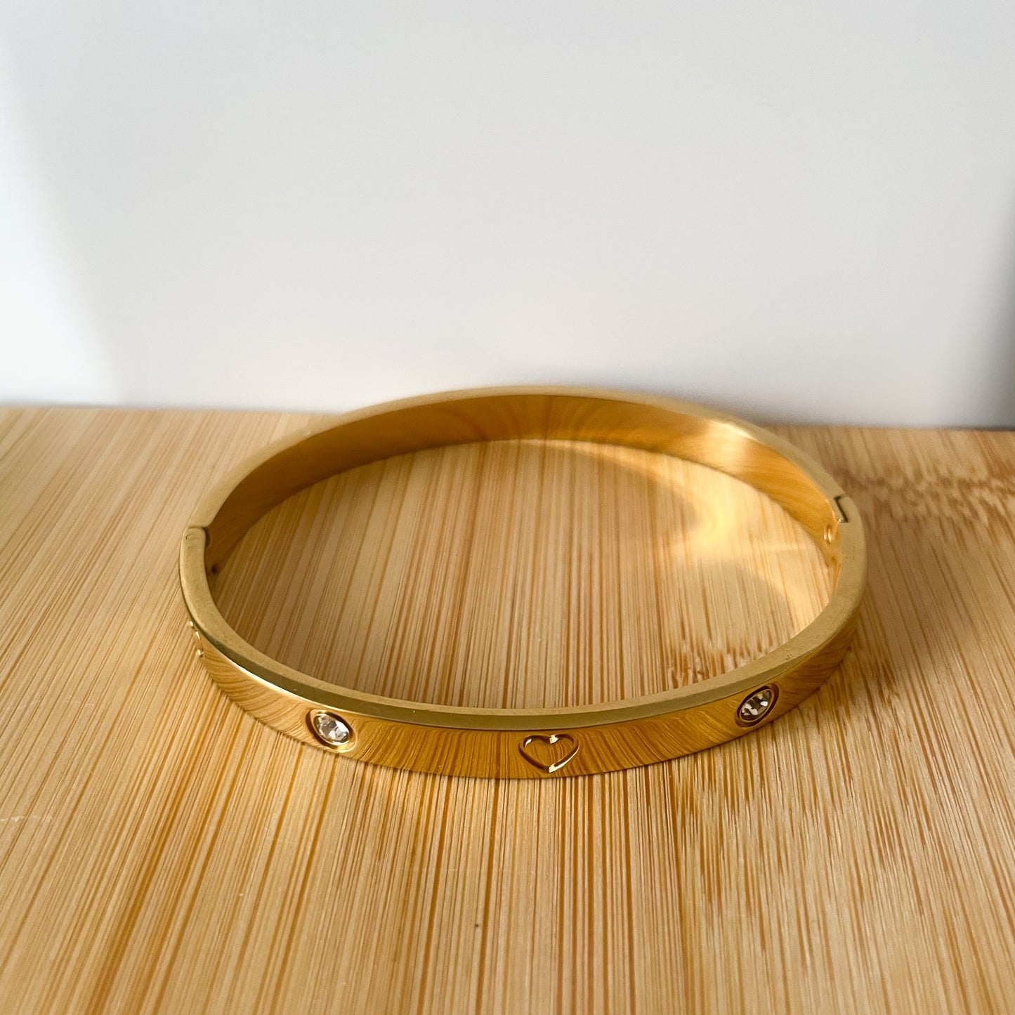 hart charm, bracelet goud