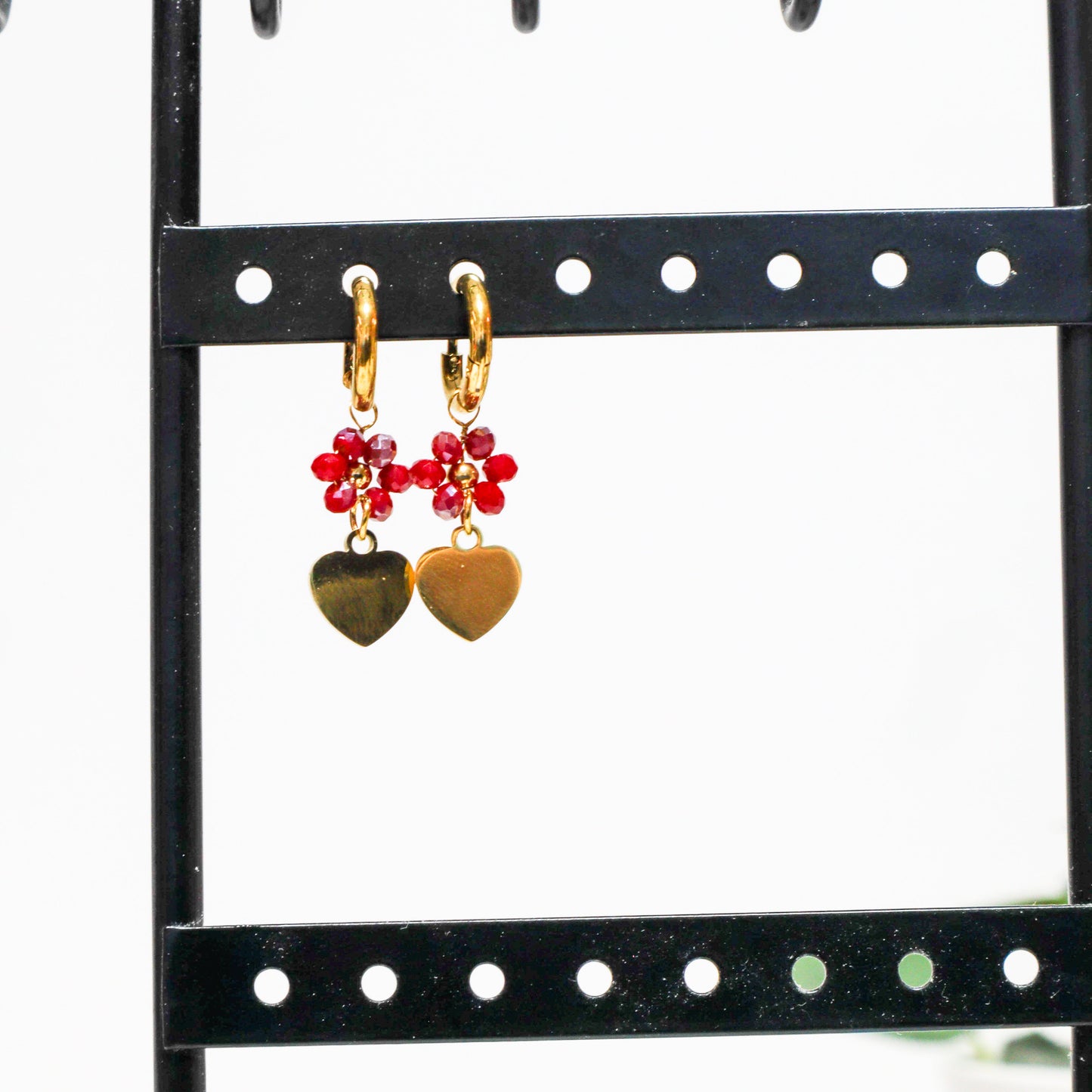 Flower drop oorbellen