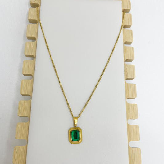 Smaragd ketting goud