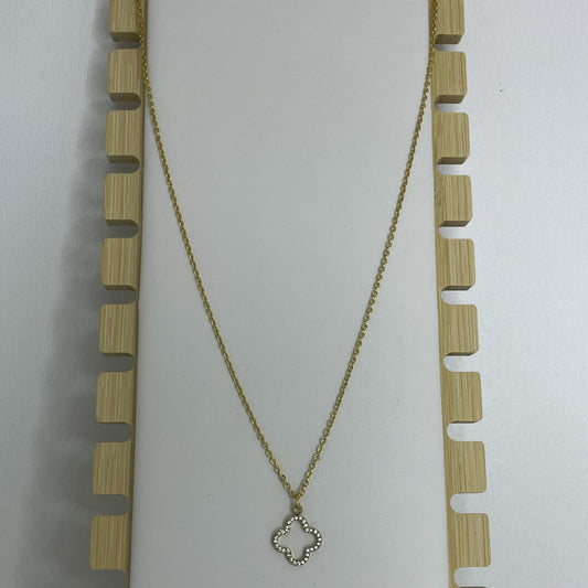Lucky diamantjes ketting, goud