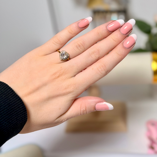 Diamanten hartjes ring, goud